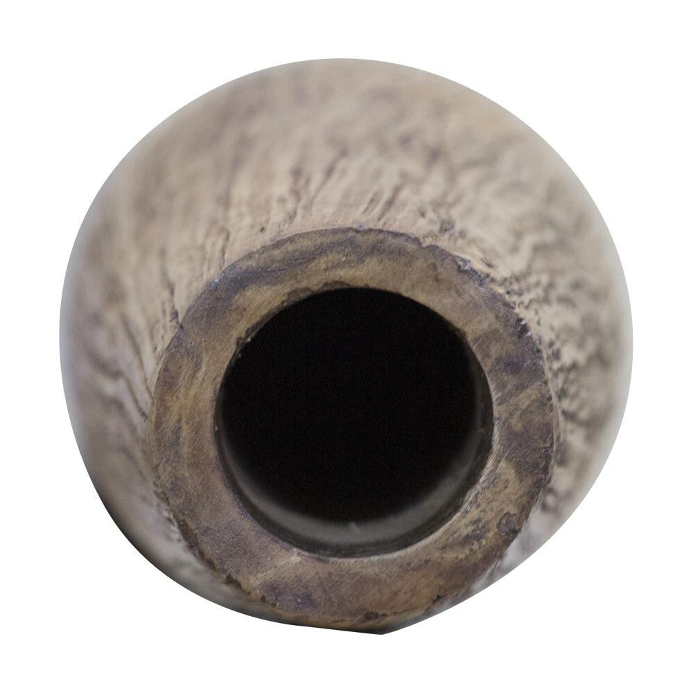 Brown Cylinder Wood Floor Vase By Homeroots | Vases | Modishstore - 2