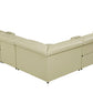 Beige Italian Leather Power Reclining U Shaped Eight Piece Corner Sectional With Console By Homeroots | Outdoor Sofas, Loveseats & Sectionals | Modishstore - 5