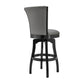 Gray and Black Faux Leather and Iron Counter Height Swivel Bar Chair By Homeroots | Bar Stools | Modishstore - 4