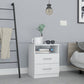 Modern and Stylish White Particle Bedroom Nightstand By Homeroots | Nightstands | Modishstore - 3