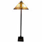 Brown And White Two Light Floor Lamp With Brown And White Glass Cone Shade By Homeroots | Floor Lamps | Modishstore - 5