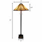 Brown And White Two Light Floor Lamp With Brown And White Glass Cone Shade By Homeroots | Floor Lamps | Modishstore - 6