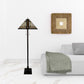 Brown And White Two Light Floor Lamp With Brown And White Glass Cone Shade By Homeroots | Floor Lamps | Modishstore - 3