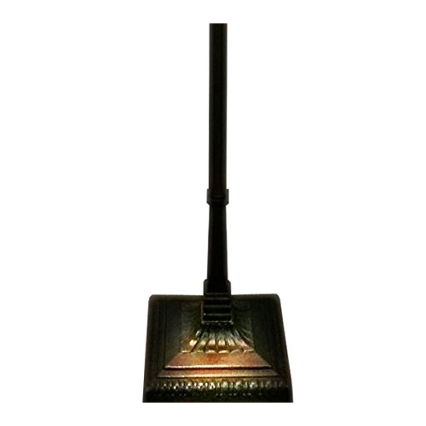 Espresso Two Light Torchiere Floor Lamp With Blue Flowers Glass Cone Shade By Homeroots | Floor Lamps | Modishstore - 3