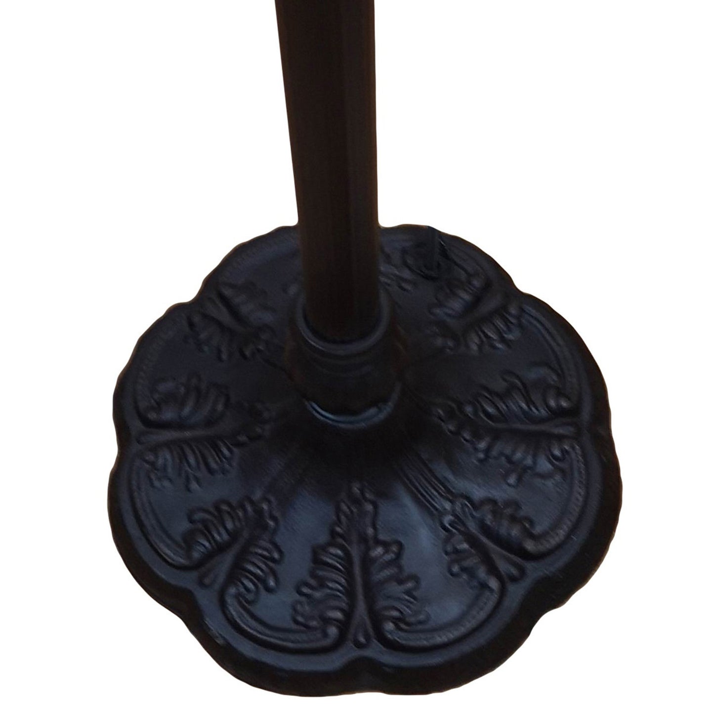 Brown Torchiere Floor Lamp With White Tiffany Style Glass Dome Shade By Homeroots | Floor Lamps | Modishstore - 5