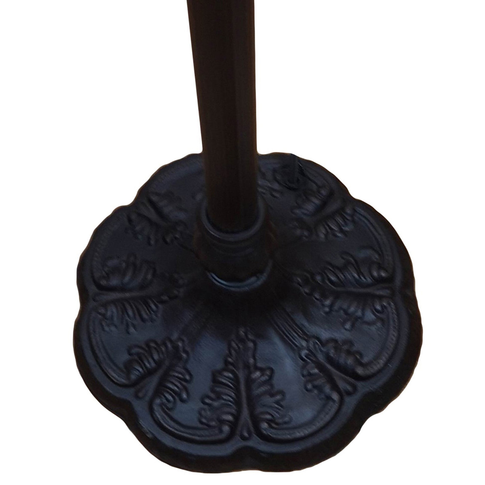 Brown Torchiere Floor Lamp With White Tiffany Style Glass Dome Shade By Homeroots | Floor Lamps | Modishstore - 5
