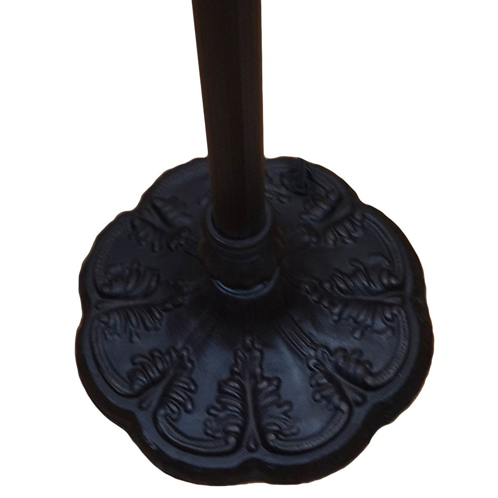 Brown Torchiere Floor Lamp With White Tiffany Style Glass Dome Shade By Homeroots | Floor Lamps | Modishstore - 5