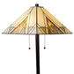 Brown Two Light Beige And Brown Geometric Stained Glass Floor Lamp By Homeroots | Floor Lamps | Modishstore - 6