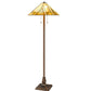 Brown Two Light Beige And Brown Geometric Stained Glass Floor Lamp By Homeroots | Floor Lamps | Modishstore - 1