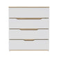 Brown and White Four Drawer Standard Chest By Homeroots | Dressers | Modishstore - 2
