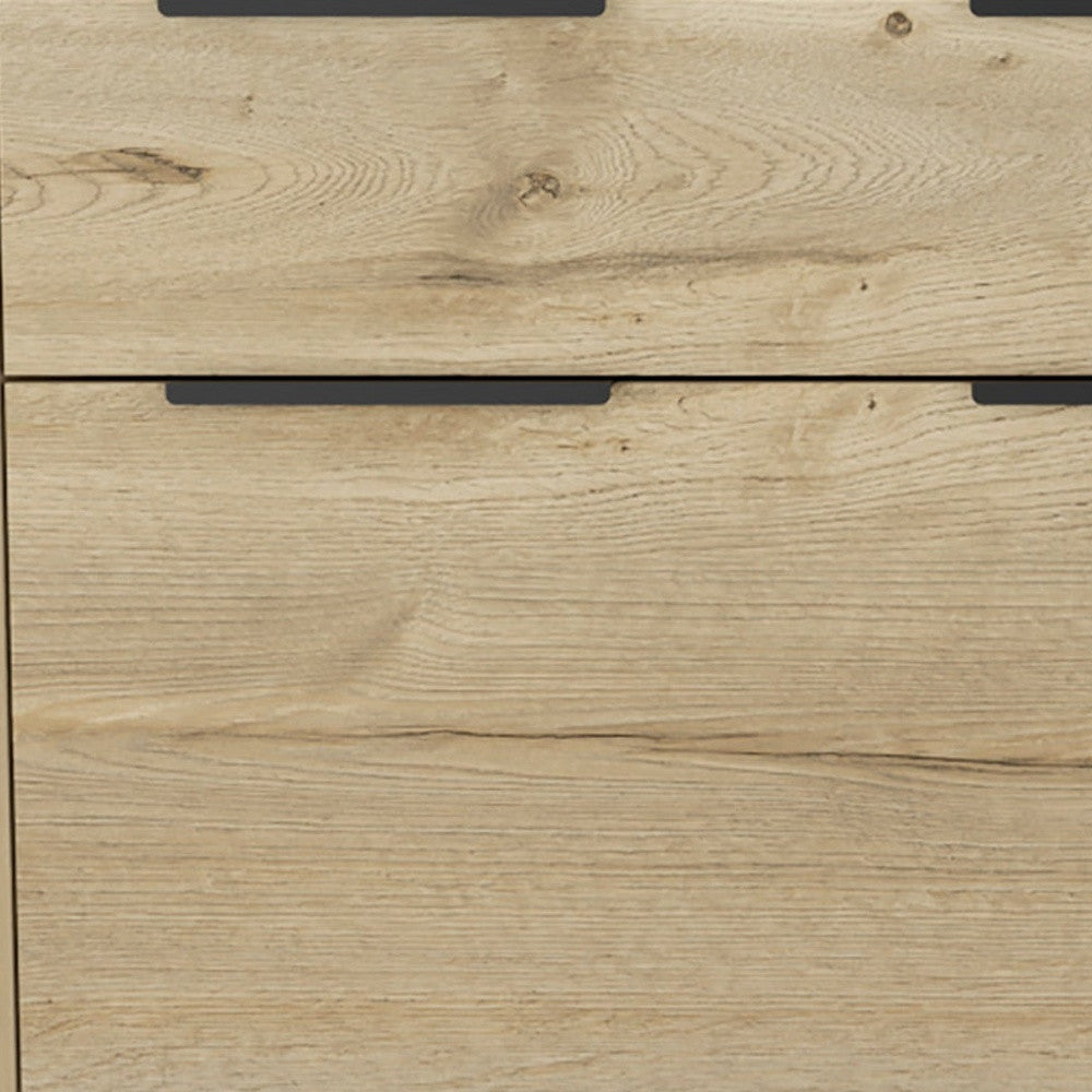 Brown and White Four Drawer Standard Chest By Homeroots | Dressers | Modishstore - 9