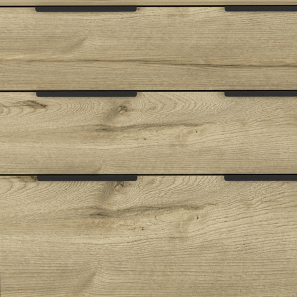 Brown and Black Three Drawer Dresser By Homeroots | Dressers | Modishstore - 4