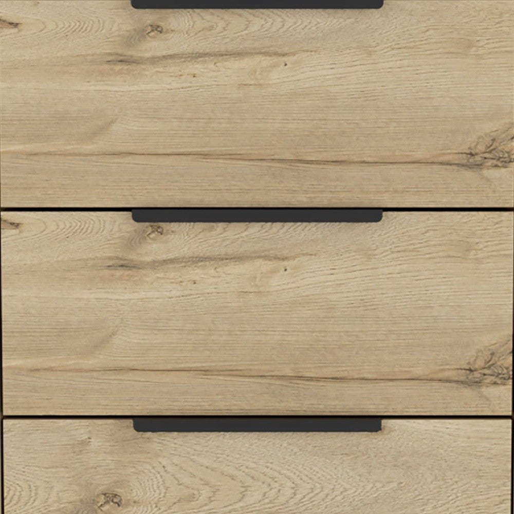 Brown and Black Three Drawer Standard Chest By Homeroots | Dressers | Modishstore - 5