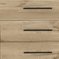 Natural and Black Six Drawer Double Dresser By Homeroots | Dressers | Modishstore - 3