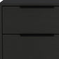Black Two Drawer Faux Wood Nightstand By Homeroots | Nightstands | Modishstore - 4