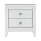 White Two Drawer Faux Wood Nightstand By Homeroots | Nightstands | Modishstore - 4