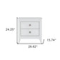 White Two Drawer Faux Wood Nightstand By Homeroots | Nightstands | Modishstore - 2