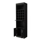 Black Bar Cabinet With Eighteen Shelves By Homeroots | Cabinets | Modishstore - 3
