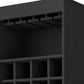 Black Bar Cabinet With Eighteen Shelves By Homeroots | Cabinets | Modishstore - 4