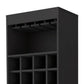 Black Bar Cabinet With Eighteen Shelves By Homeroots | Cabinets | Modishstore - 5