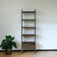 Brown Five Tier Ladder Bookcase with A Drawer By Homeroots | Bookcases | Modishstore - 1