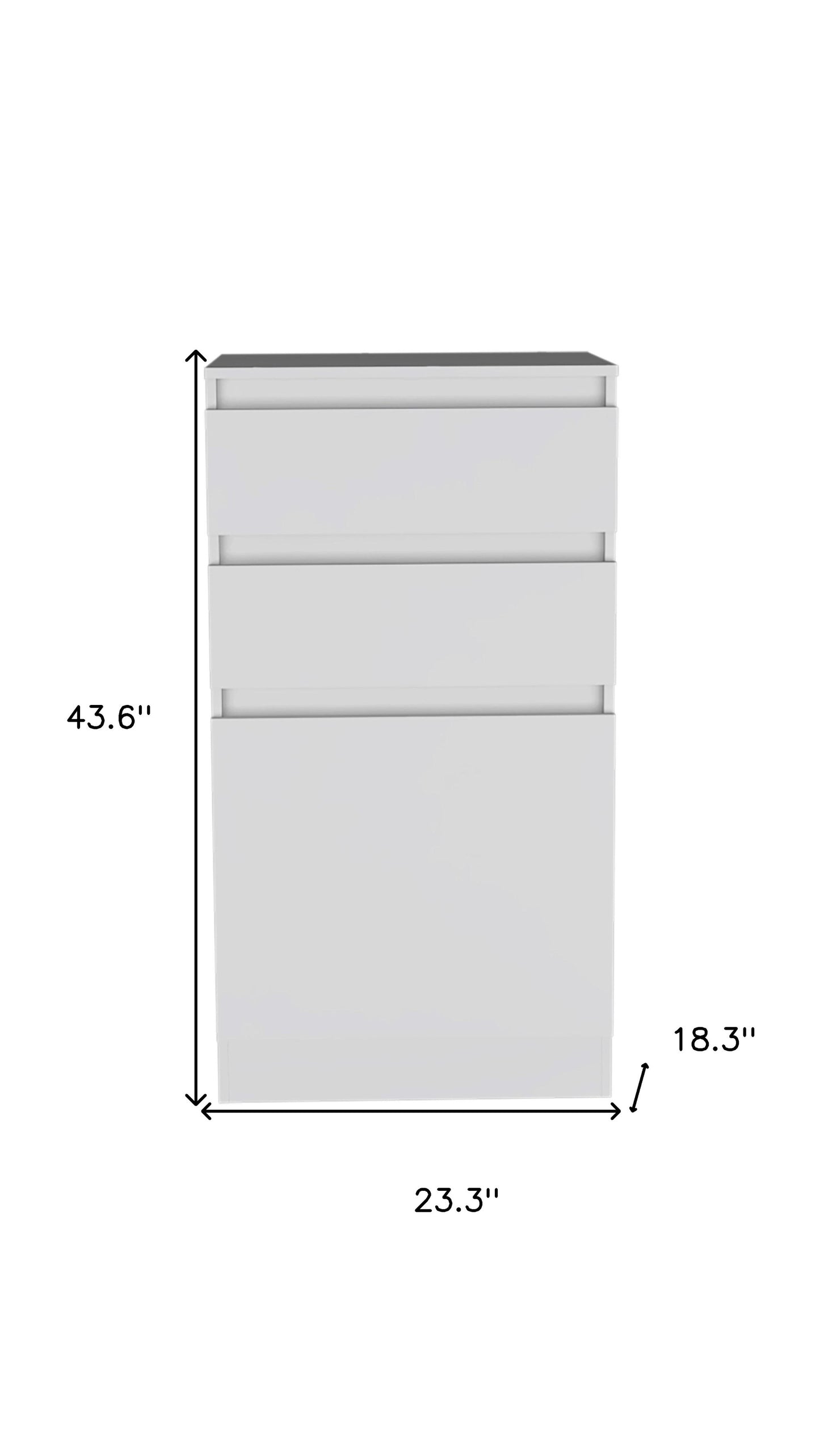 White Two Drawer Standard Chest By Homeroots | Dressers | Modishstore - 5