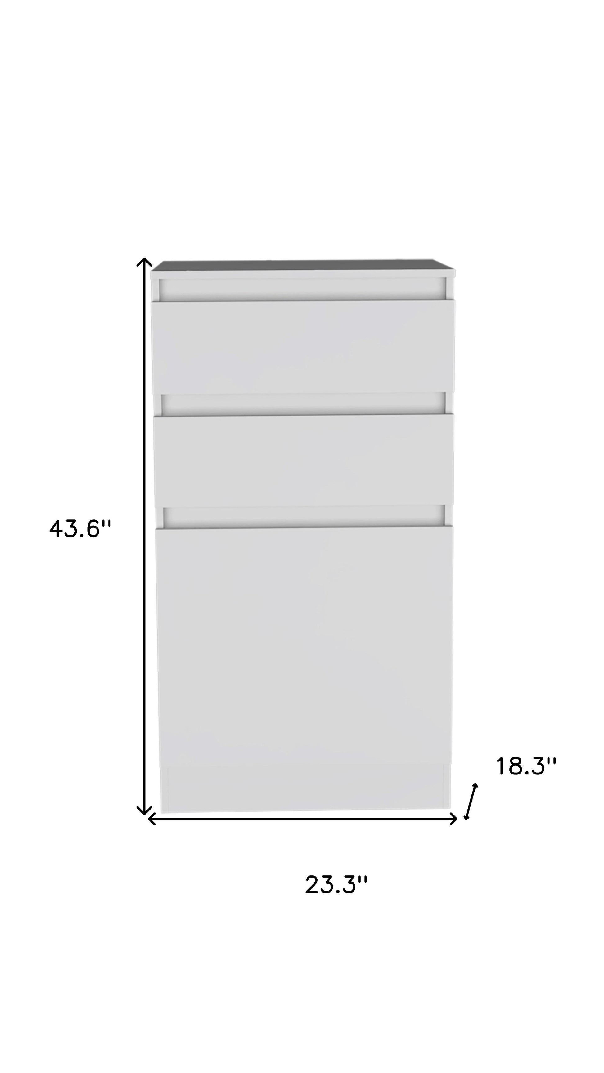 White Two Drawer Standard Chest By Homeroots | Dressers | Modishstore - 5