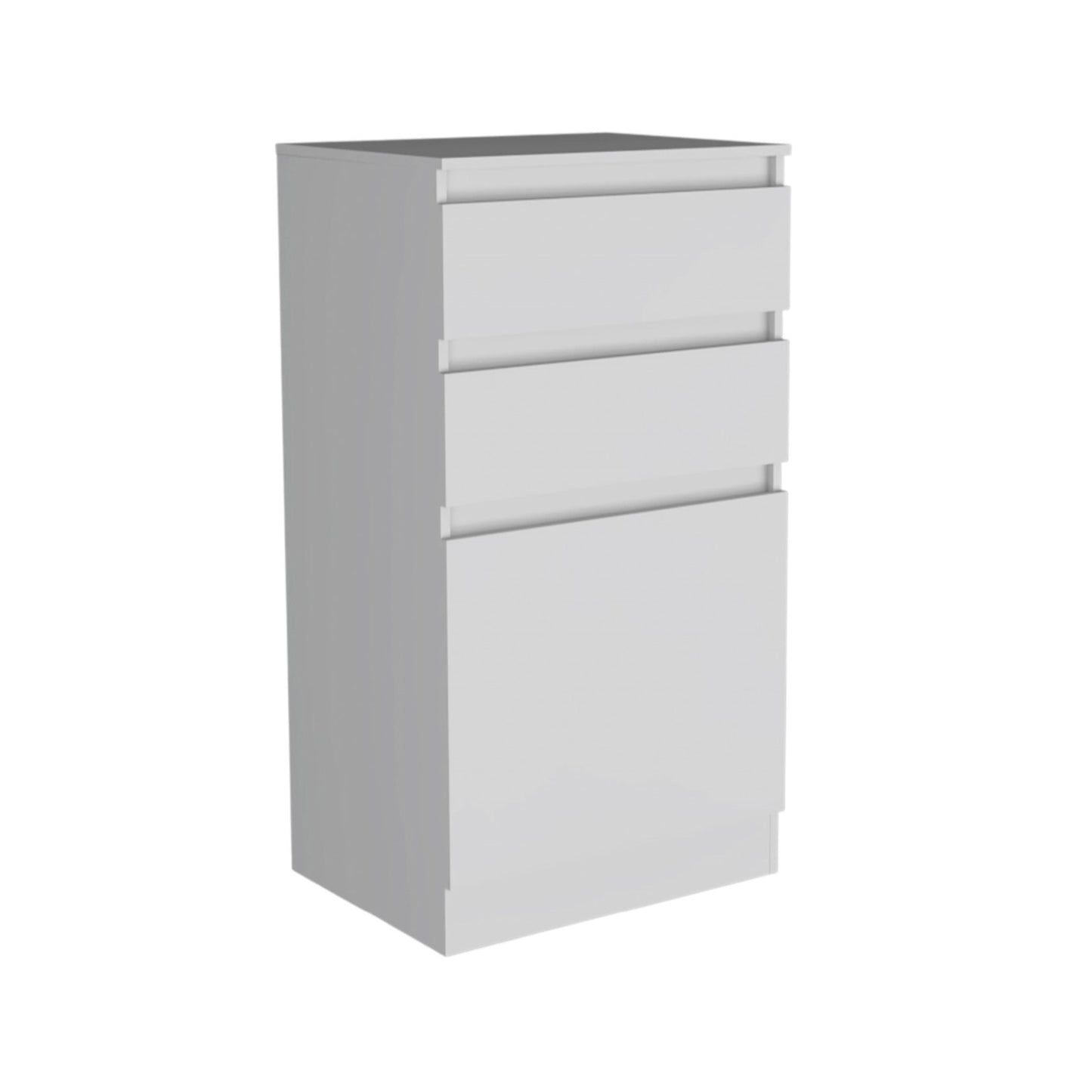 White Two Drawer Standard Chest By Homeroots | Dressers | Modishstore - 3