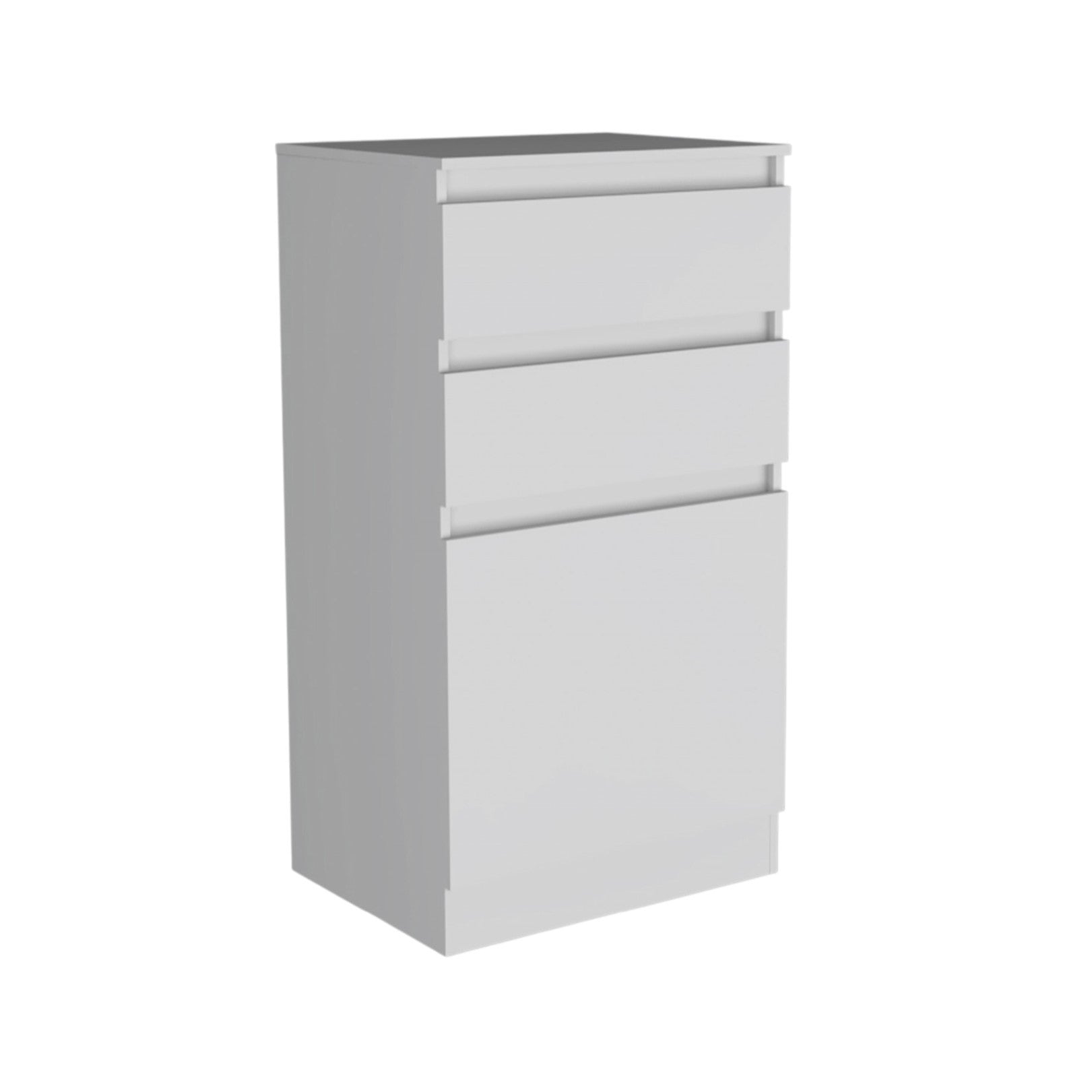 White Two Drawer Standard Chest By Homeroots | Dressers | Modishstore - 3
