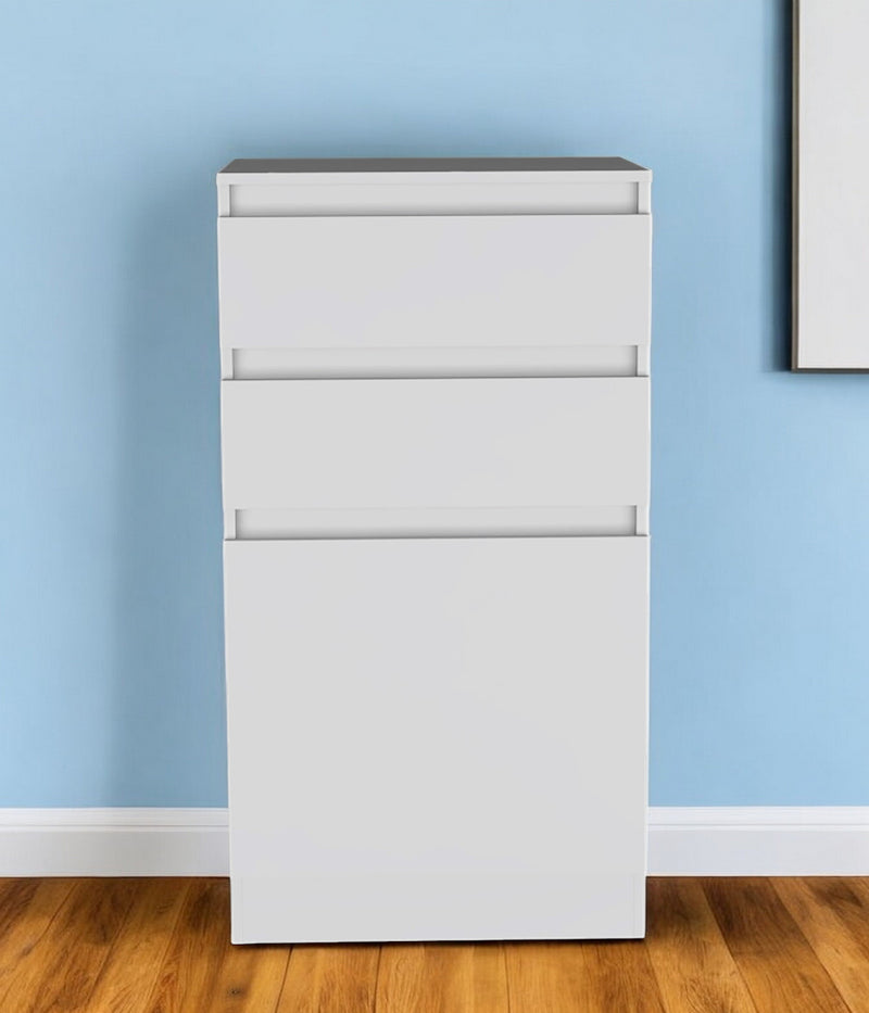 White Two Drawer Standard Chest By Homeroots | Dressers | Modishstore - 1