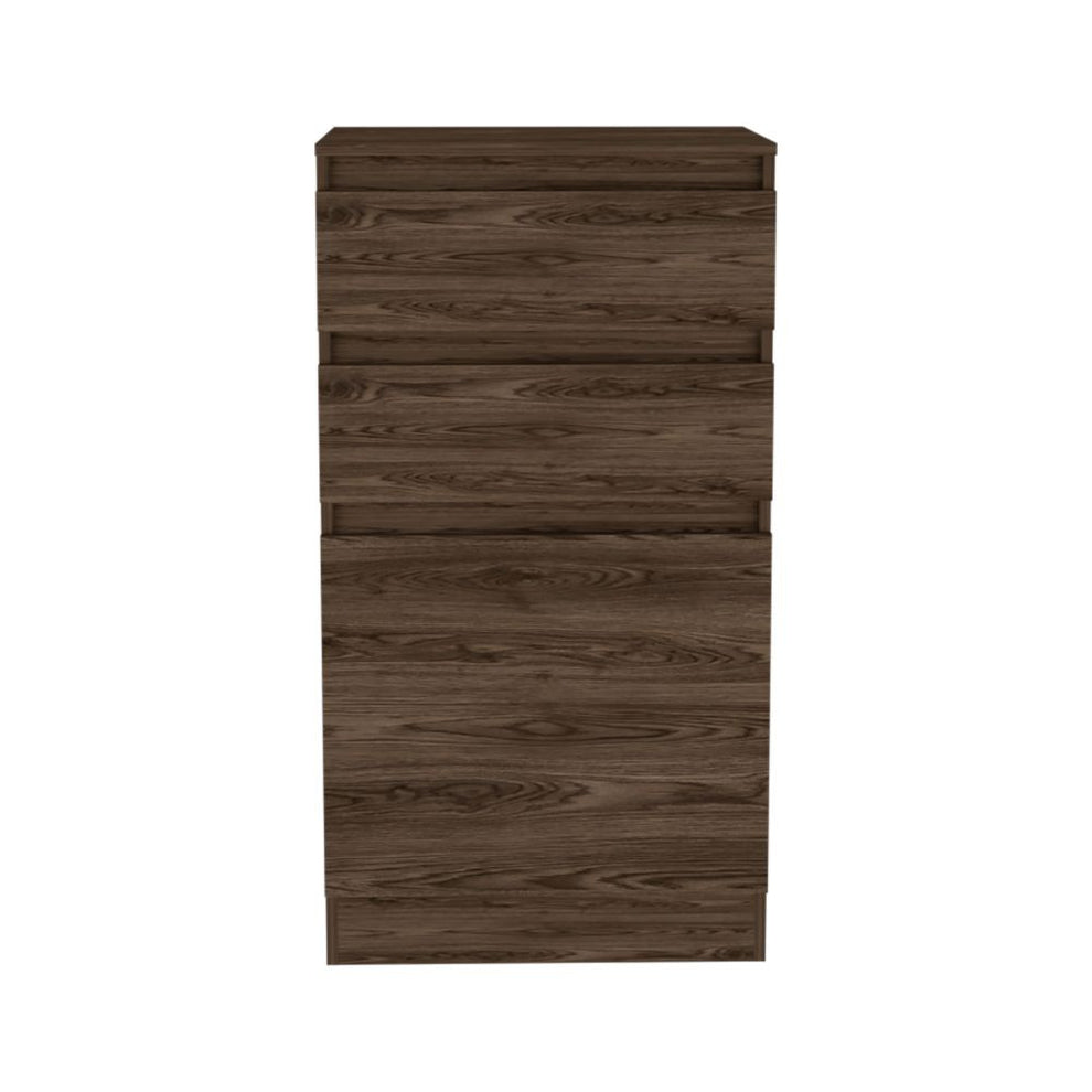 Dark Brown Two Drawer Standard Chest By Homeroots | Dressers | Modishstore - 3