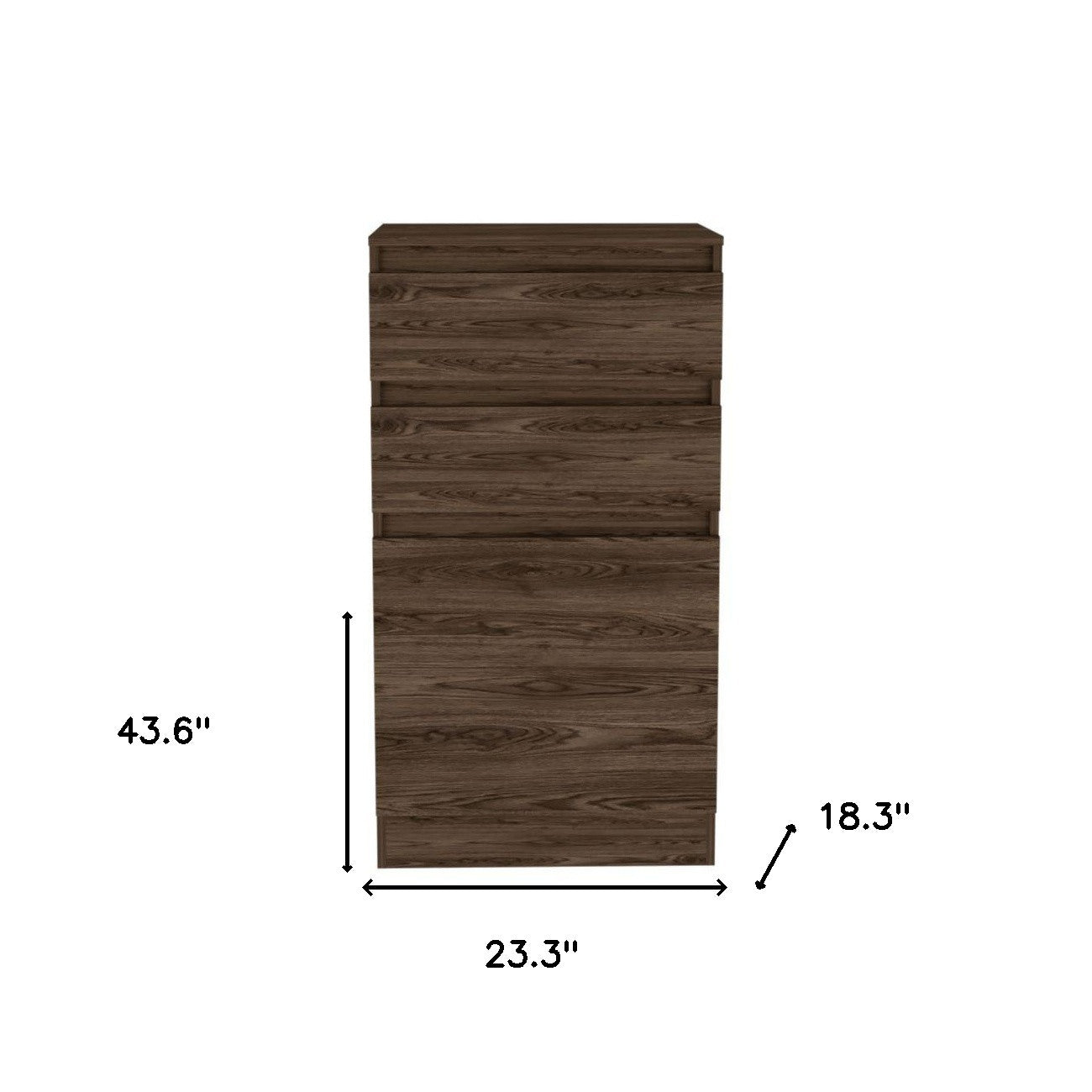 Dark Brown Two Drawer Standard Chest By Homeroots | Dressers | Modishstore - 8