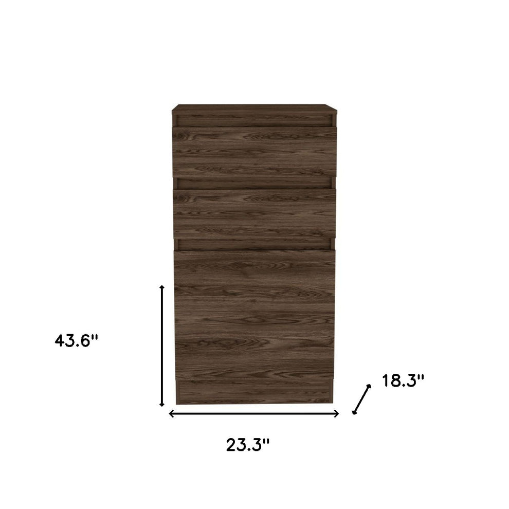 Dark Brown Two Drawer Standard Chest By Homeroots | Dressers | Modishstore - 8