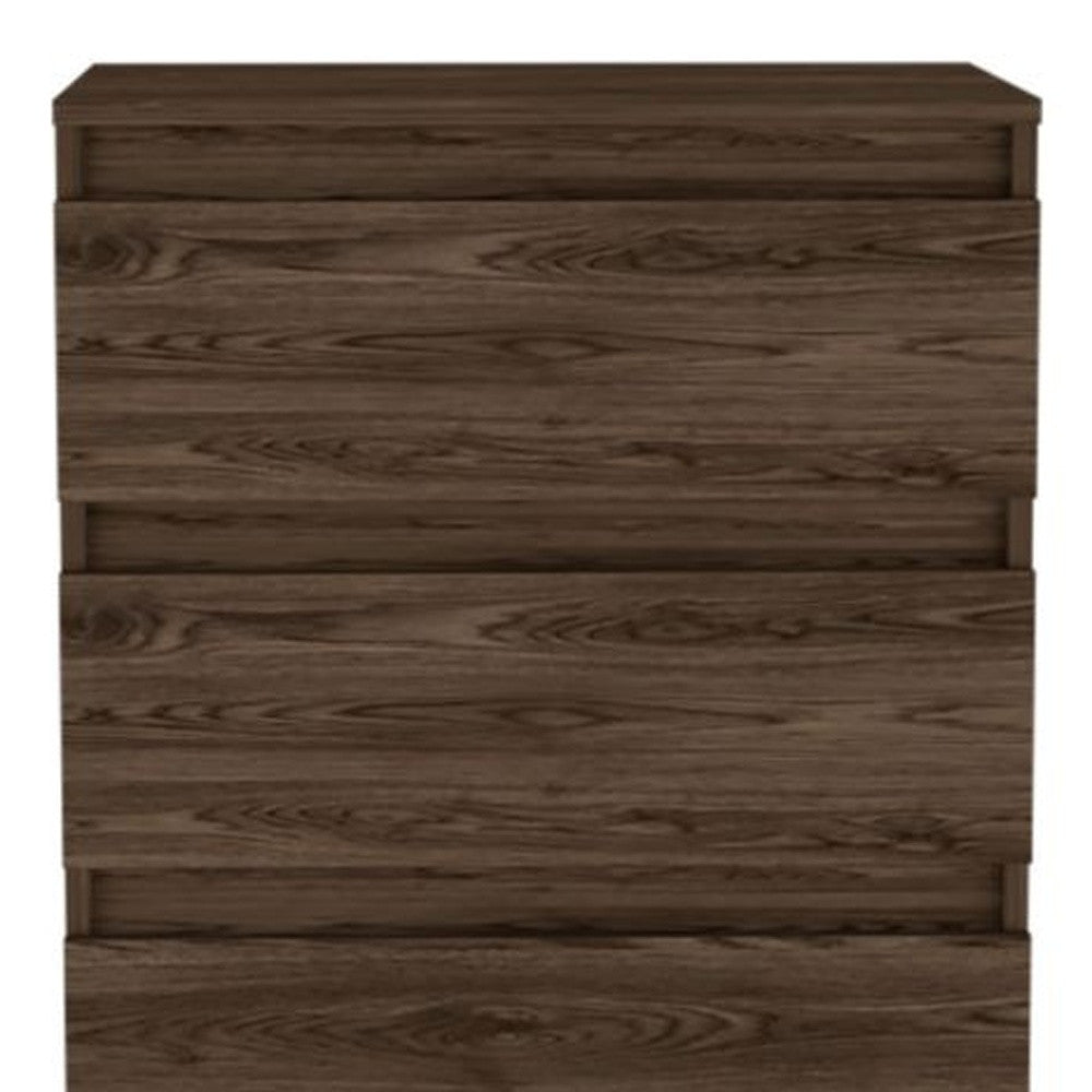 Dark Brown Two Drawer Standard Chest By Homeroots | Dressers | Modishstore - 6