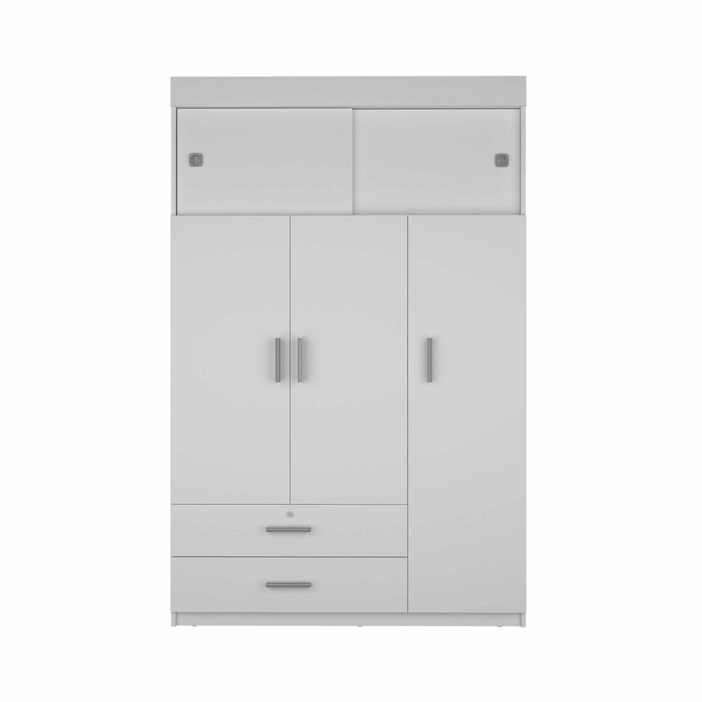 White Two Drawer Combo Dresser By Homeroots | Dressers | Modishstore - 7