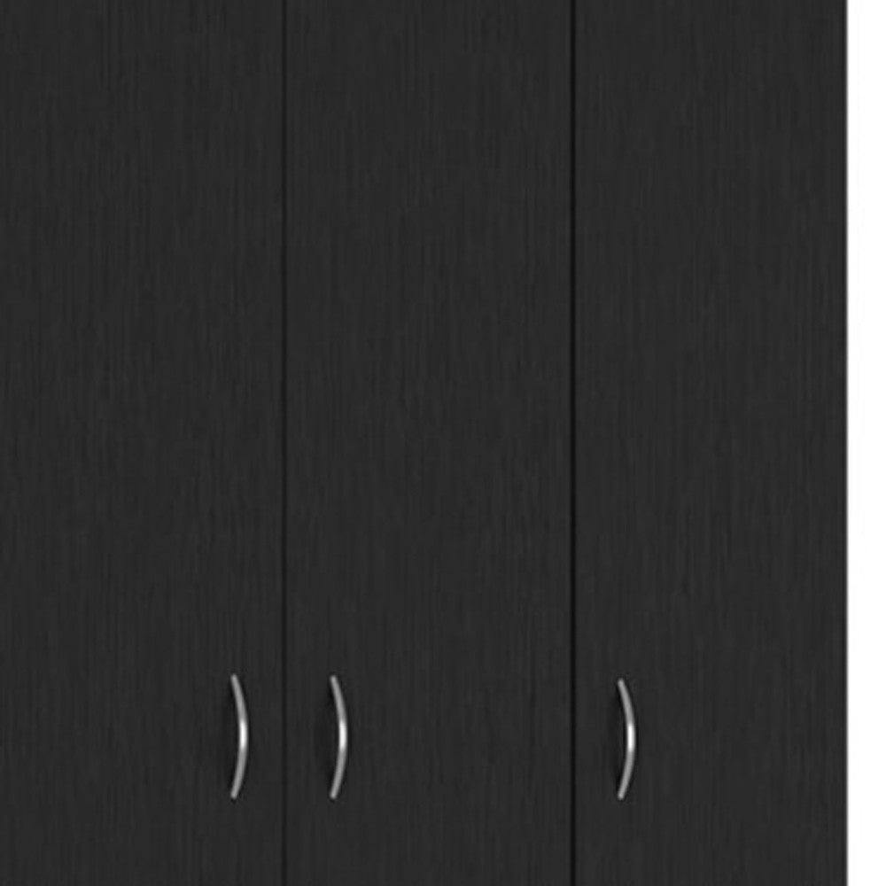 Black Manufactured Wood Two Drawer Combo Dresser By Homeroots | Dressers | Modishstore - 5