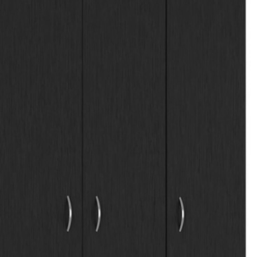 Black Manufactured Wood Two Drawer Combo Dresser By Homeroots | Dressers | Modishstore - 5