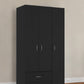Black Manufactured Wood Two Drawer Combo Dresser By Homeroots | Dressers | Modishstore - 4