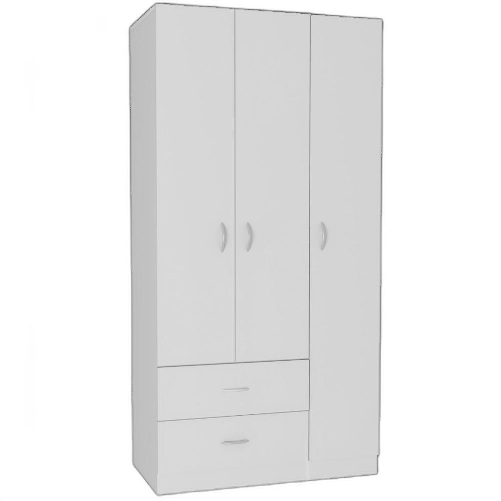 White Manufactured Wood Two Drawer Combo Dresser By Homeroots | Dressers | Modishstore - 2