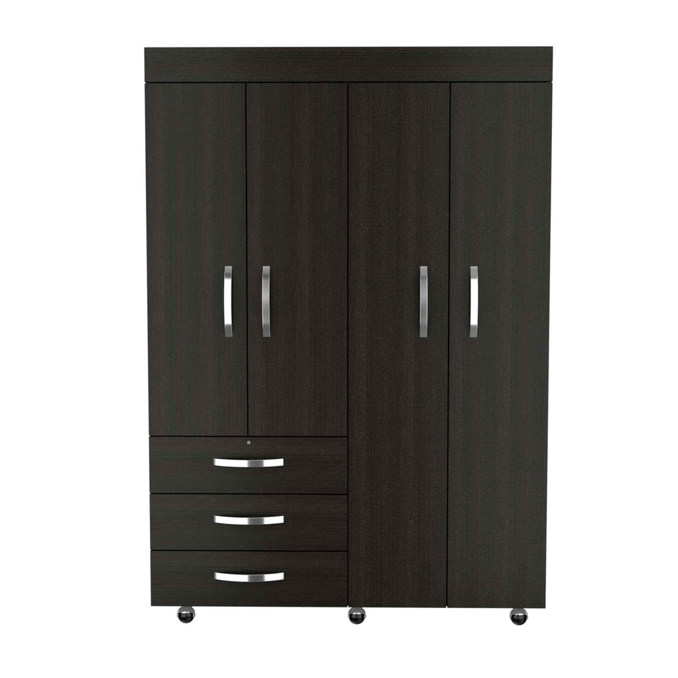 Black Three Drawer Combo Dresser By Homeroots | Dressers | Modishstore - 2