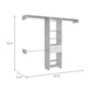 White Manufactured Wood Standard With Five Shelves And One Drawer By Homeroots | Cabinets | Modishstore - 4