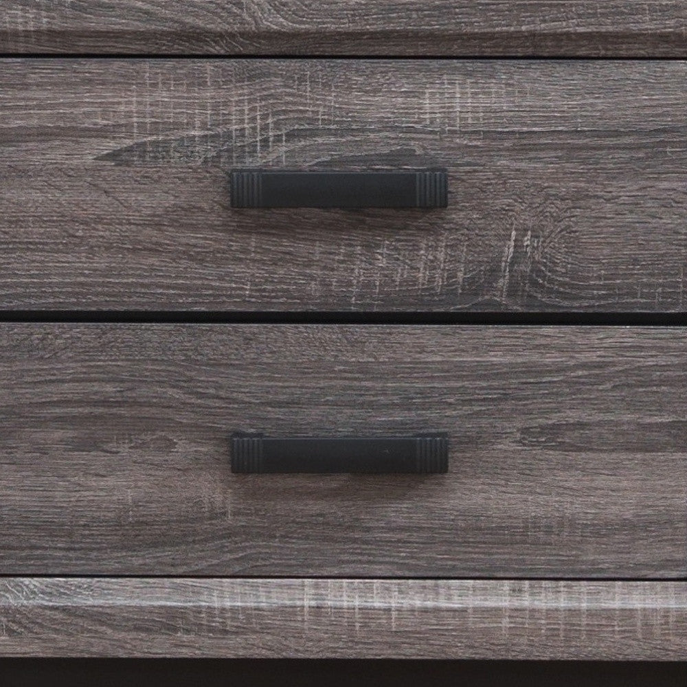 Gray Two Drawer Nightstand By Homeroots | Nightstands | Modishstore - 5