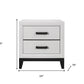 White Two Drawer Nightstand By Homeroots | Nightstands | Modishstore - 5