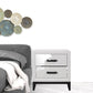 White Two Drawer Nightstand By Homeroots | Nightstands | Modishstore - 1