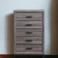 Grey Solid Wood Five Drawer Chest By Homeroots | Dressers | Modishstore - 2