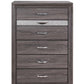 Grey Manufactured Wood Six Drawer Chest By Homeroots | Dressers | Modishstore - 3