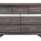 Grey Solid Wood Nine Drawer Double Dresser By Homeroots | Dressers | Modishstore - 2