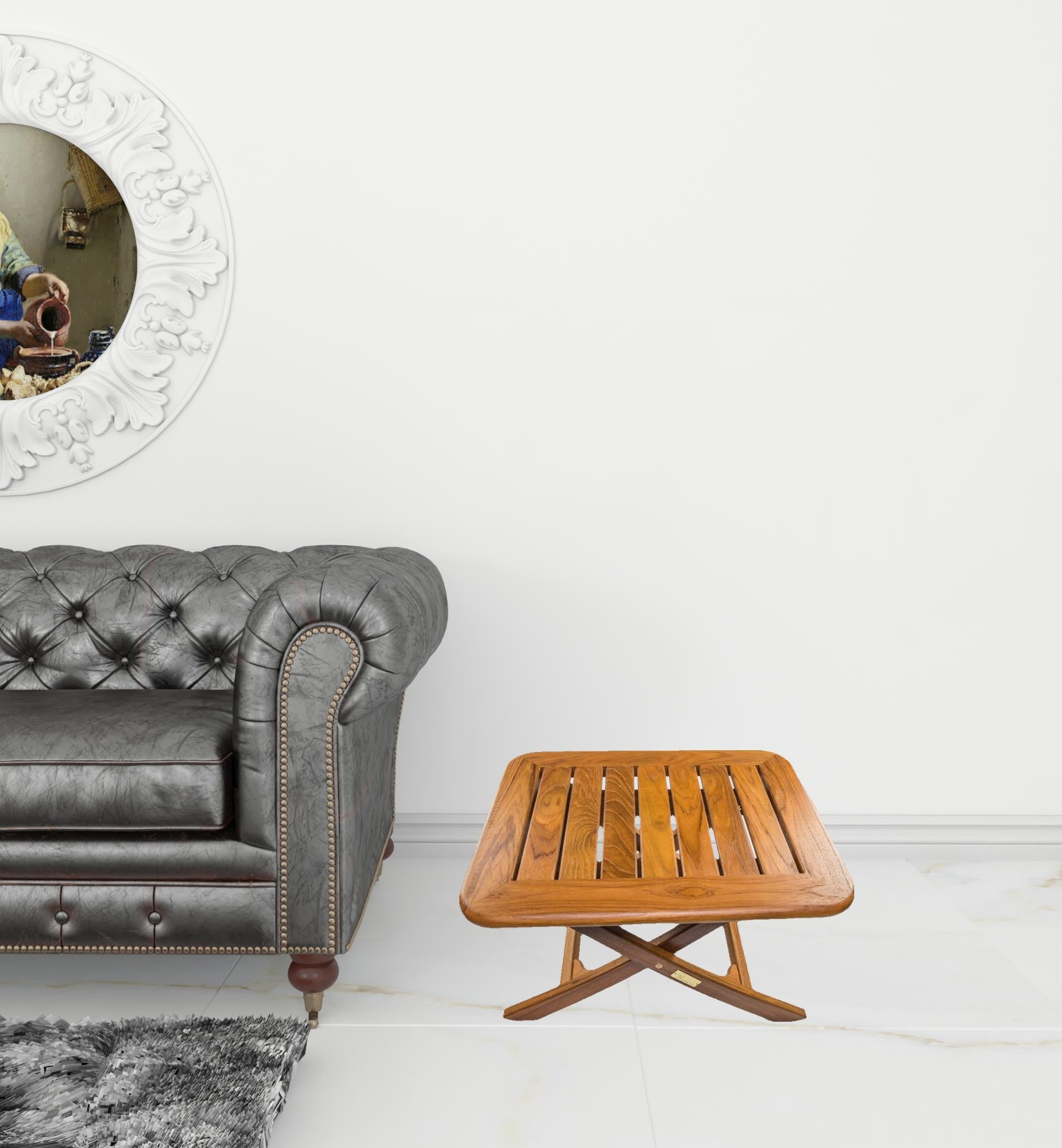 Brown Solid Wood Rectangular End Table By Homeroots | End Tables | Modishstore - 1