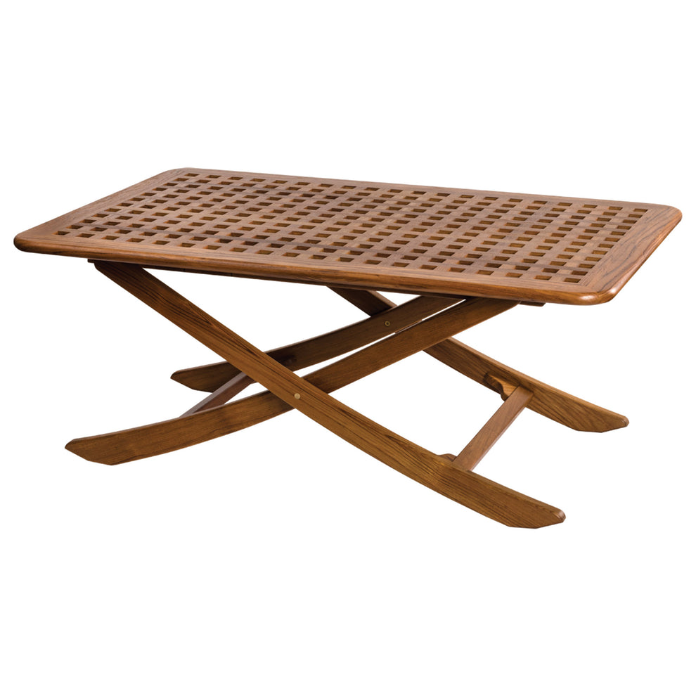 Brown Solid Wood Folding Outdoor Side Table By Homeroots | Outdoor Tables | Modishstore - 2