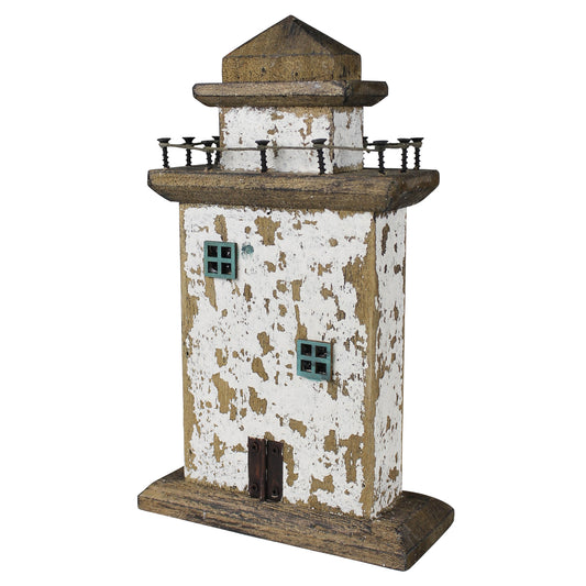 Lighthouse, Wood - White Set Of 4 By HomArt | Ornaments | Modishstore